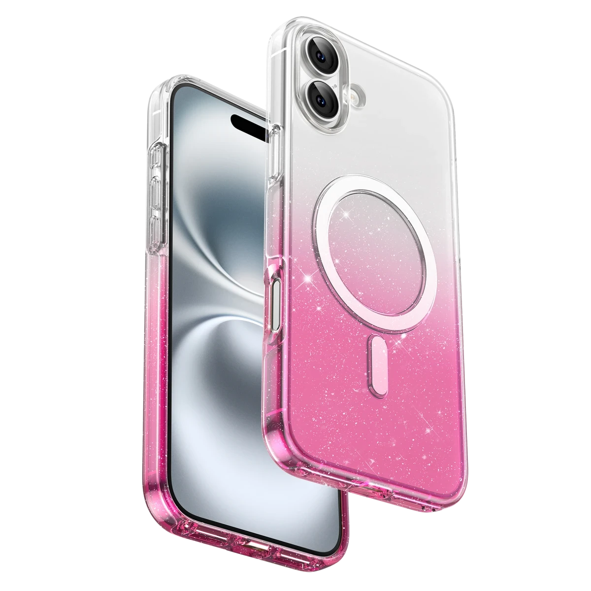Keephone Apple iPhone 16 Lillian Simli Magsafe Kılıf - Pembe